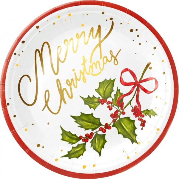 Pappteller - Frohe Weihnachten - 23 cm - 10er-Pack Pappteller - Frohe Weihnachten - 23 cm - 10er-Pack