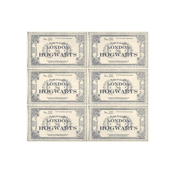 Servietten - Harry Potter - Zugfahrkarte nach Hogwarts - 33 x 40 cm - 20er-Packung Servietten - Harry Potter - Zugfahrkarte nach Hogwarts - 33 x 40 cm - 20er-Packung