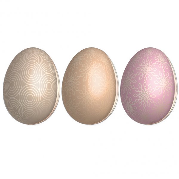 Ostereier - 3er-Pack - Rosa/Goldmetallic Ostereier - 3er-Pack - Rosa/Goldmetallic