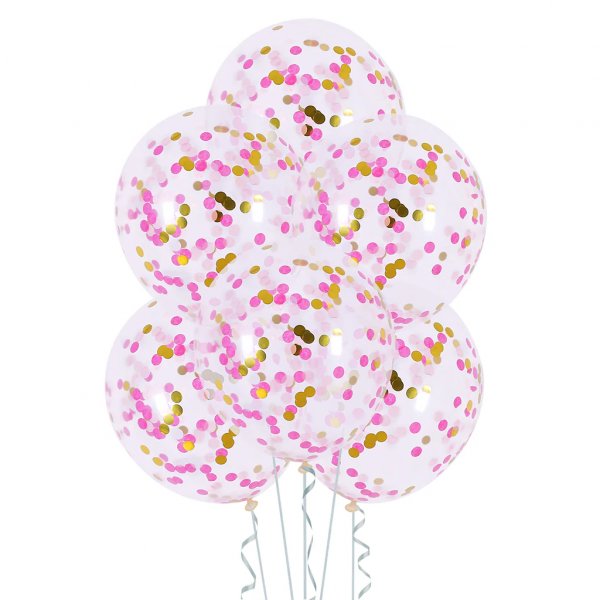 Konfetti-Luftballons - Rosa/Gold - 4er-Pack Konfetti-Luftballons - Rosa/Gold - 4er-Pack