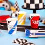 Pappbecher - Rennsport - Rot, Wei�, Gelb - 6er-Packung