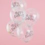 Konfetti-Luftballons - Pastellparty - 5er-Pack