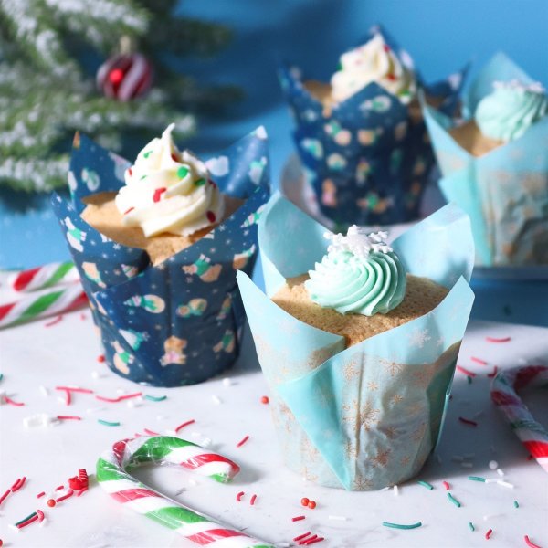 Muffinformen - Winter - Tulpe - Blau/Weiß - PME Muffinformen - Winter - Tulpe - Blau/Weiß - PME