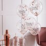 Konfetti-Ballons - Blush hen - 5 Stk