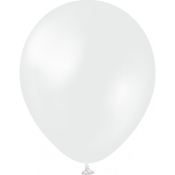 Luftballons einfarbig - Premium 30 cm - Perlwei