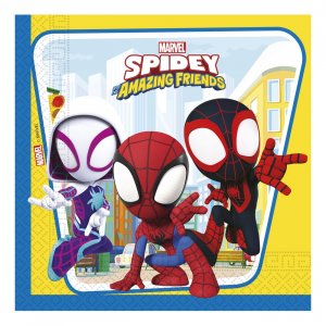 Servietten Spidey & seine Freunde, 33x33 cm, 20er-Packung