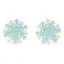 Zuckerdekorationen - Schneeflocken - Hellblau - 6er-Pack