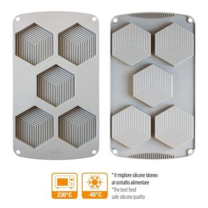 Silikonform - Sechseckig - Decora - Ø 8 cm Silikonform - Sechseckig - Decora - Ø 8 cm