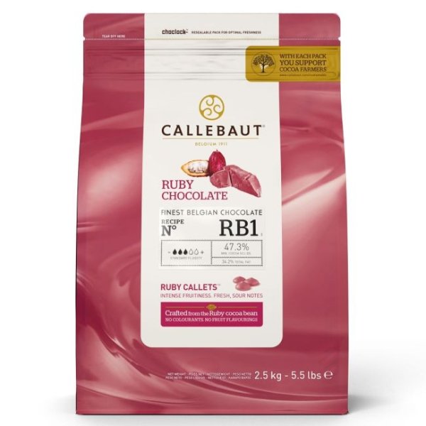 Schokolade - Ruby RB2 - Callebaut - 2,5 kg Schokolade - Ruby RB2 - Callebaut - 2,5 kg