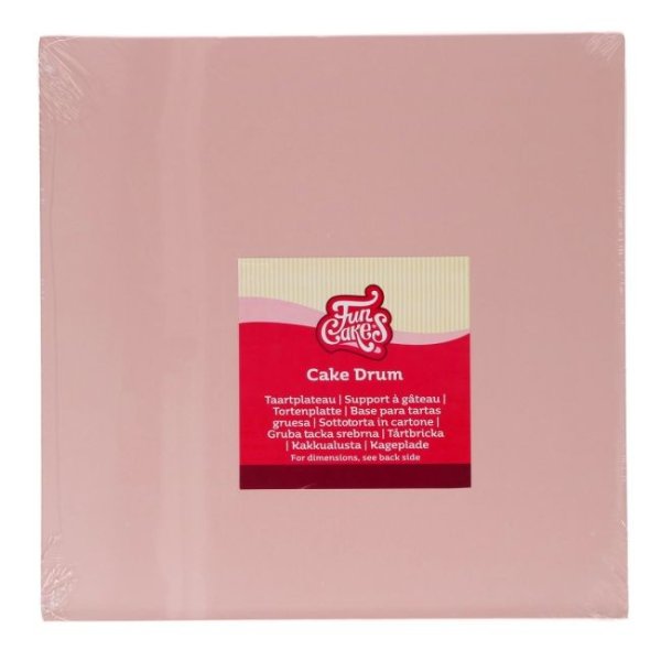 Dicke Kuchenform - Pastellrosa - Quadratisch - 25 x 25 cm - FunCakes Dicke Kuchenform - Pastellrosa - Quadratisch - 25 x 25 cm - FunCakes
