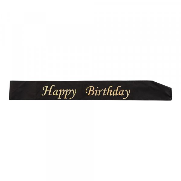 Schleife - Alles Gute zum Geburtstag - Schwarz/Gold Schleife - Alles Gute zum Geburtstag - Schwarz/Gold