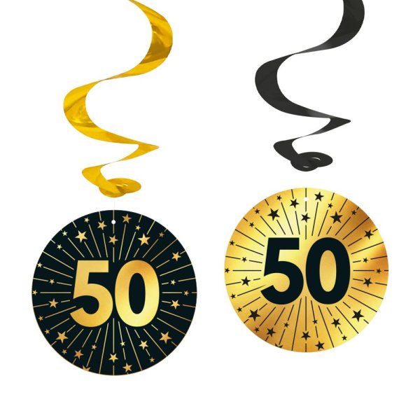 Swirls - 50 Jahre - Gold - 4er-Pack Swirls - 50 Jahre - Gold - 4er-Pack
