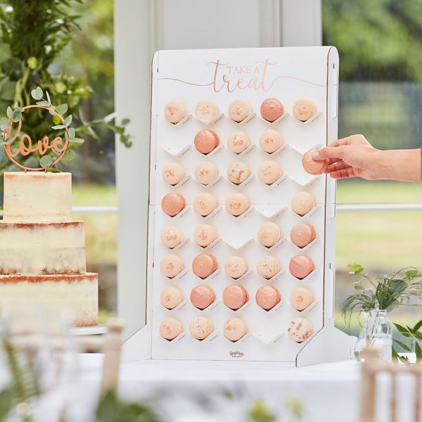 Macaron-Wand - Botanische Hochzeit