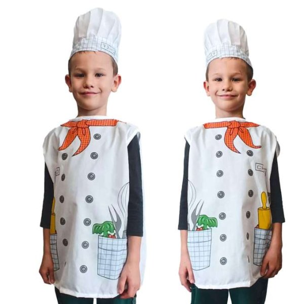 Kochkostüm für Kinder von 3-8 Jahren Kochkostüm für Kinder von 3-8 Jahren