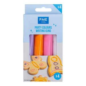 Fertige Glasur/Zuckerguss - 4 Farben: Lila, Orange, Rosa, Helllila - PME - 80 g Fertige Glasur/Zuckerguss - 4 Farben: Lila, Orange, Rosa, Helllila - PME - 80 g