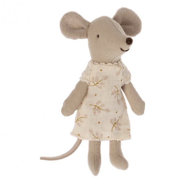 Nachthemd - Blumen - Kleine Schwester Maus