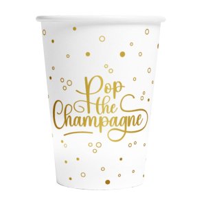 Pappbecher - Champagner-Frühstück - 210 ml - 8er-Packung Pappbecher - Champagner-Frühstück - 210 ml - 8er-Packung