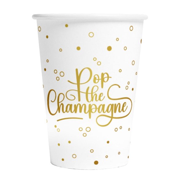 Pappbecher - Champagner-Frühstück - 210 ml - 8er-Packung Pappbecher - Champagner-Frühstück - 210 ml - 8er-Packung