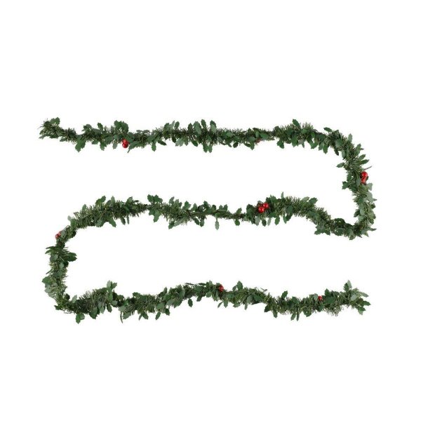 Girlandenreis mit roten Beeren - 2,7 m Girlandenreis mit roten Beeren - 2,7 m