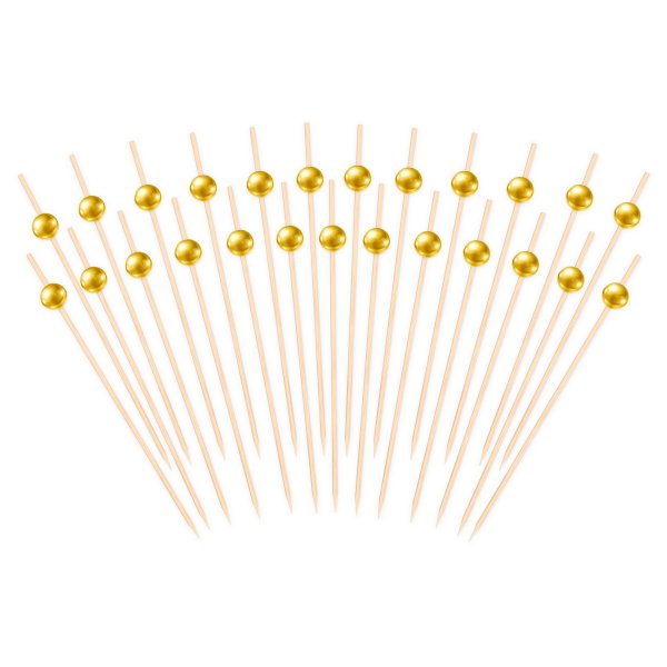Snack- und Getränkesticks - Gold - 12 cm - 25 Stück Snack- und Getränkesticks - Gold - 12 cm - 25 Stück