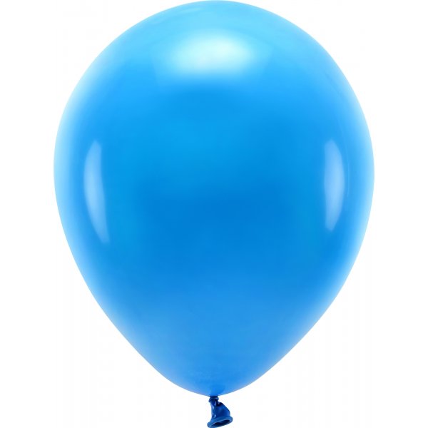 Einfarbige Luftballons - Eco 30 cm - Blau - 10er-Pack