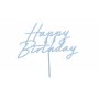 Tortenaufsatz - Alles Gute zum Geburtstag - Acryl - Hellblau