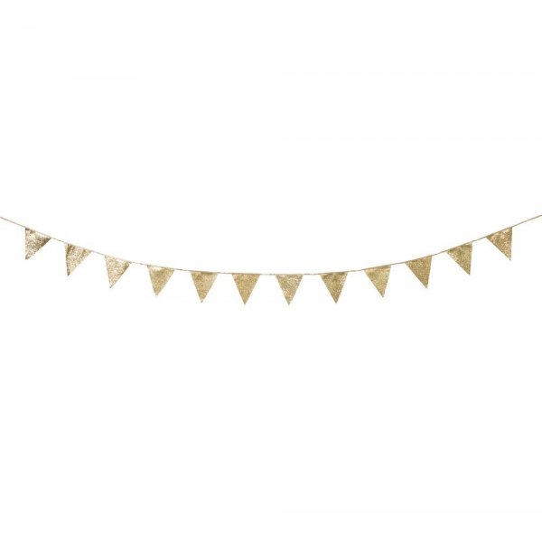 Stoffwimpel - Goldglitter Stoffwimpel - Goldglitter