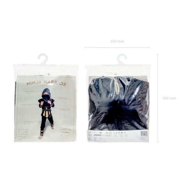 Ninja Black - Kostüm - 96-116 cm (3-6 Jahre) Ninja Black - Kostüm - 96-116 cm (3-6 Jahre)
