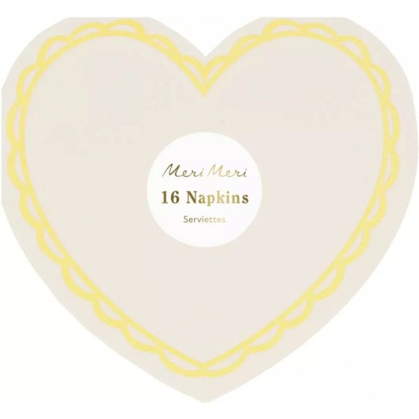 Servietten - Herzen - Pastellfarben