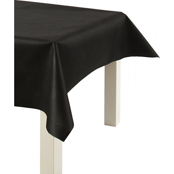 Tischdecke aus Stoffimitat - Schwarz - 10 m