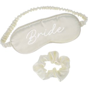 Schlafmaske mit Haargummi - Braut - Weiß Schlafmaske mit Haargummi - Braut - Weiß