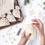 Adventskalender - Stoffbeutel - Gold/Holz
