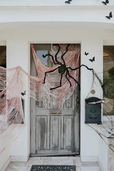 Spinnennetz - 9,8 m - weiß mit Blutflecken Spinnennetz - 9,8 m - weiß mit Blutflecken