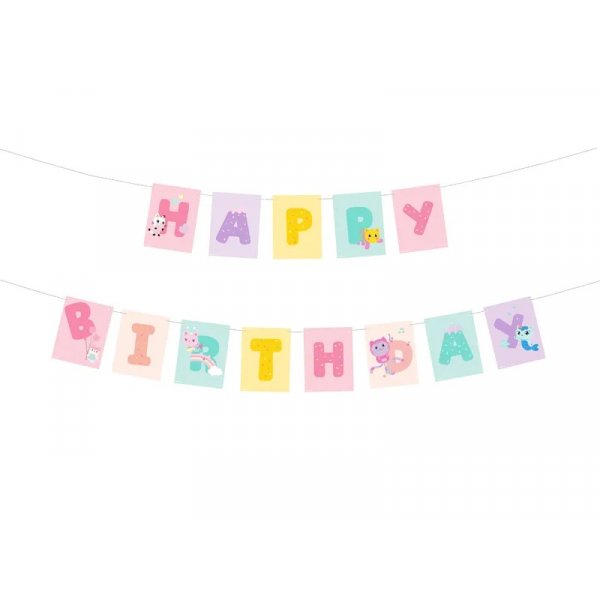 Girlande - Gabbys Puppenhaus - Alles Gute zum Geburtstag - 180 x 15 cm Girlande - Gabbys Puppenhaus - Alles Gute zum Geburtstag - 180 x 15 cm