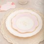 Pappteller - Sweet Baby - Rosa/Gold - 6er-Pack