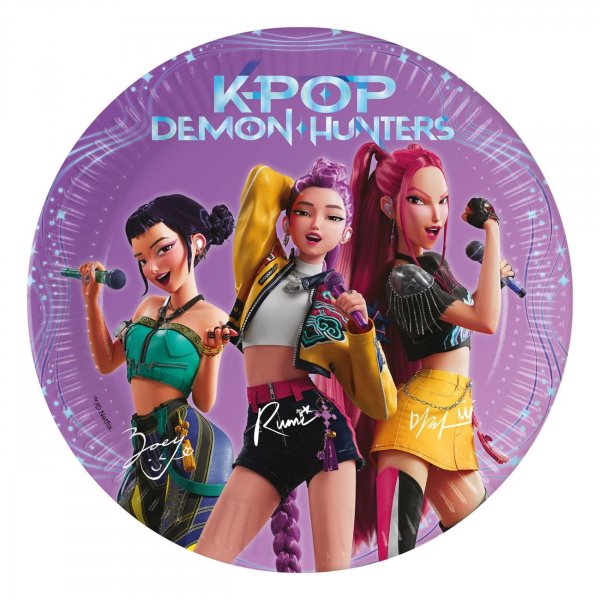 Pappteller - K-Pop D�monenj�ger - 20 cm - 8er-Pack