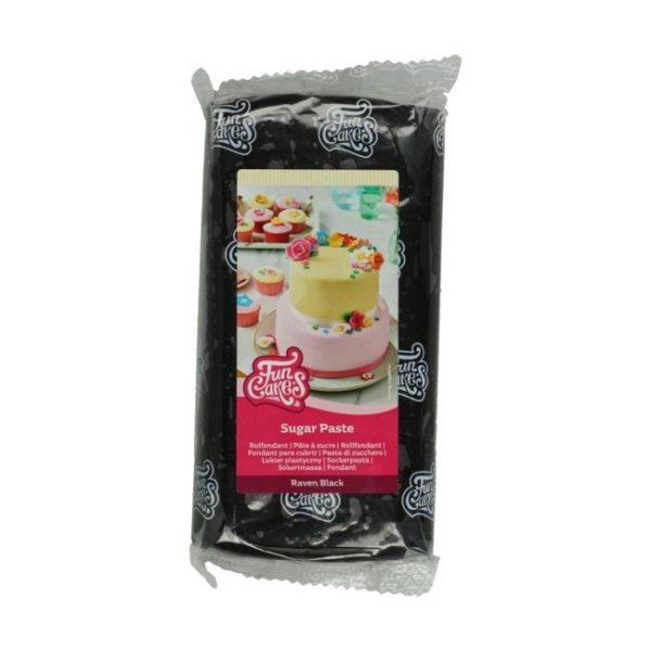Zuckerpaste Schwarz - Rabenschwarz - 1 kg - FunCakes - Großpackung Zuckerpaste Schwarz - Rabenschwarz - 1 kg - FunCakes - Großpackung