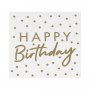 Servietten - Alles Gute zum Geburtstag - Goldene Punkte - 16er-Packung Servietten - Alles Gute zum Geburtstag - Goldene Punkte - 16er-Packung