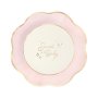 Pappteller - Sweet Baby - Rosa/Gold - 6er-Pack