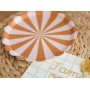 Pappteller - Gestreift Rosa/Braun - 21 cm - 6er-Packung Pappteller - Gestreift Rosa/Braun - 21 cm - 6er-Packung
