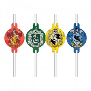 Harry Potter Strohhalme, Hogwarts-Häuser, 4er-Pack Harry Potter Strohhalme, Hogwarts-Häuser, 4er-Pack