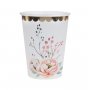 Pappbecher - Rosa Blumen - 10er-Packung Pappbecher - Rosa Blumen - 10er-Packung