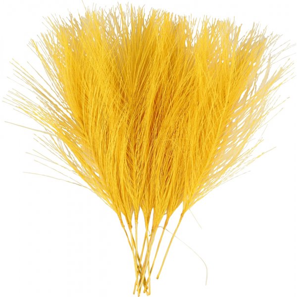 Knstliche Federn - Gelb - L: 15 cm - B: 8 cm - 10 Stk