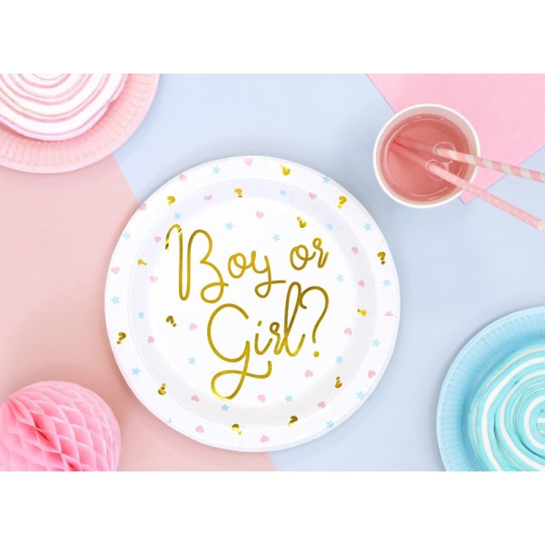 Pappteller - Junge oder Mädchen? - 6 Pack Pappteller - Junge oder Mädchen? - 6 Pack