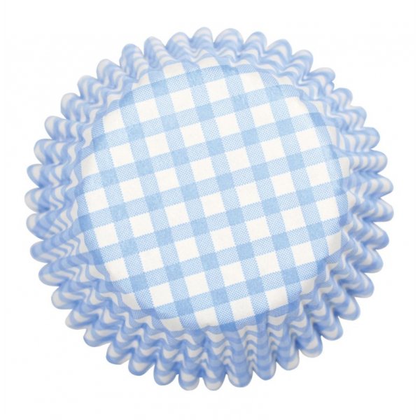 Muffinformen - Kariert - Blau - 54 Stück