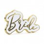 Anstecknadel - Braut - Wei/Gold