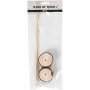 Holzpflcke an Fen - 2er-Pack