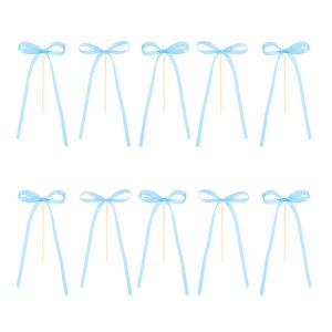 Tortenaufsätze/Kuchendekoration - Rosetten - Hellblau - 10er-Pack Tortenaufsätze/Kuchendekoration - Rosetten - Hellblau - 10er-Pack