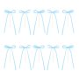 Tortenaufs�tze/Kuchendekoration - Rosetten - Hellblau - 10er-Pack