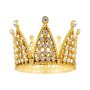 Tortenaufsatz - Krone - Gold mit silbernen Kristallen - 7 cm Tortenaufsatz - Krone - Gold mit silbernen Kristallen - 7 cm